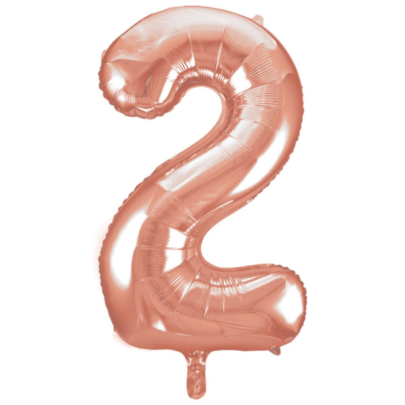 Giant Foil Number Balloon 34" Rose Gold