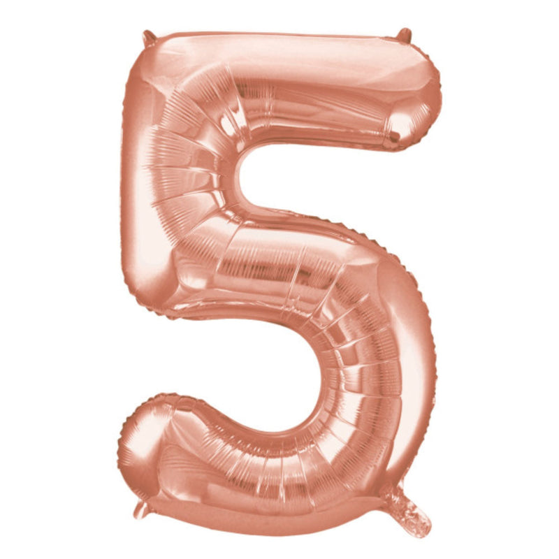 Giant Foil Number Balloon 34" Rose Gold