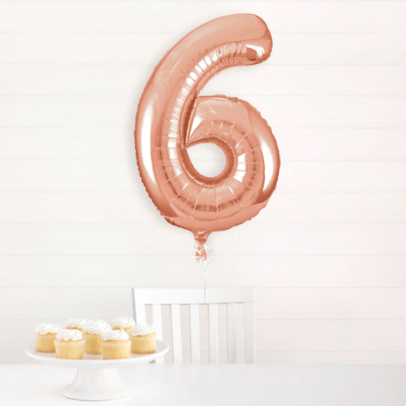 Giant Foil Number Balloon 34" Rose Gold