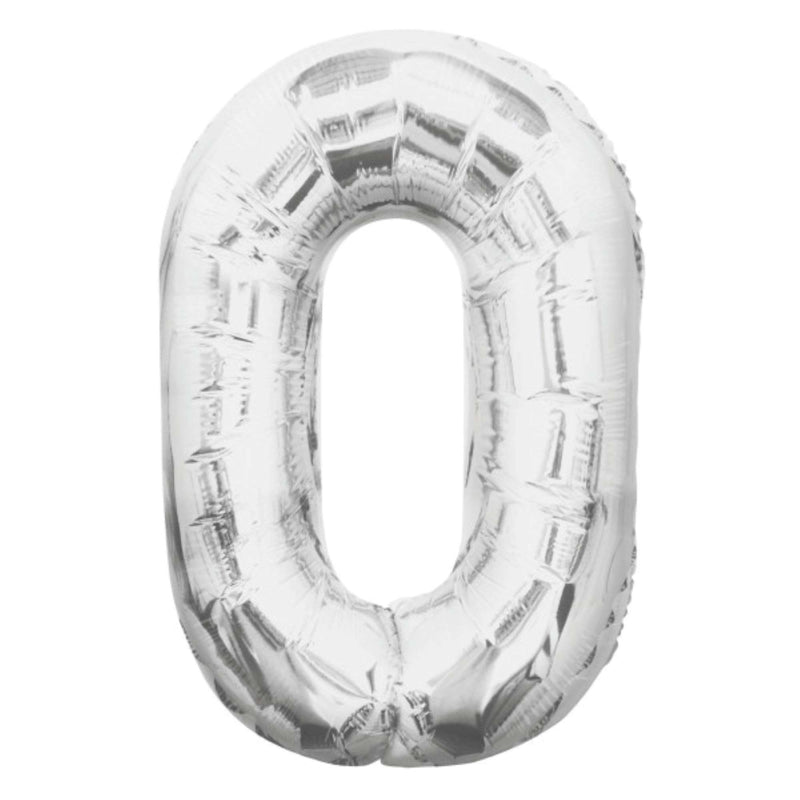 Giant Foil Number Balloon 34" Silver