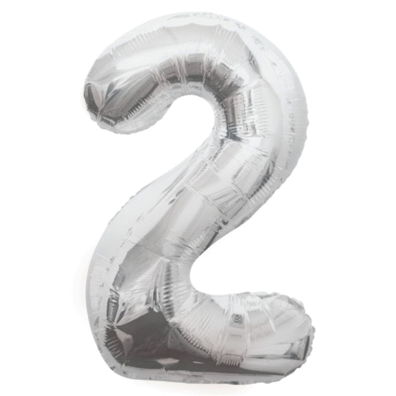 Giant Foil Number Balloon 34" Silver