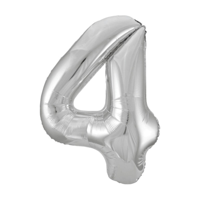 Giant Foil Number Balloon 34" Silver