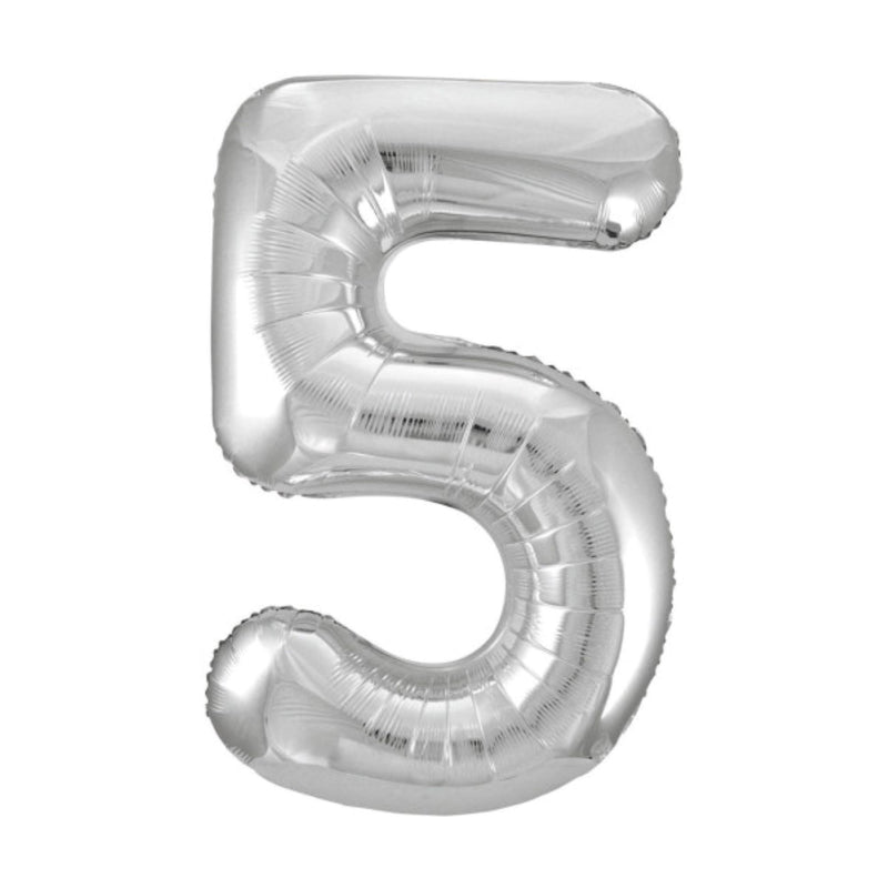 Giant Foil Number Balloon 34" Silver