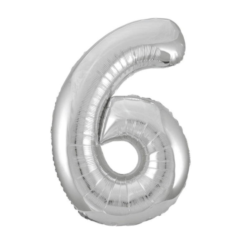 Giant Foil Number Balloon 34" Silver