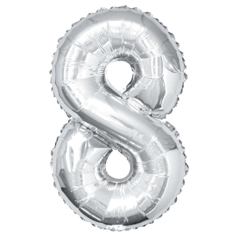 Giant Foil Number Balloon 34" Silver