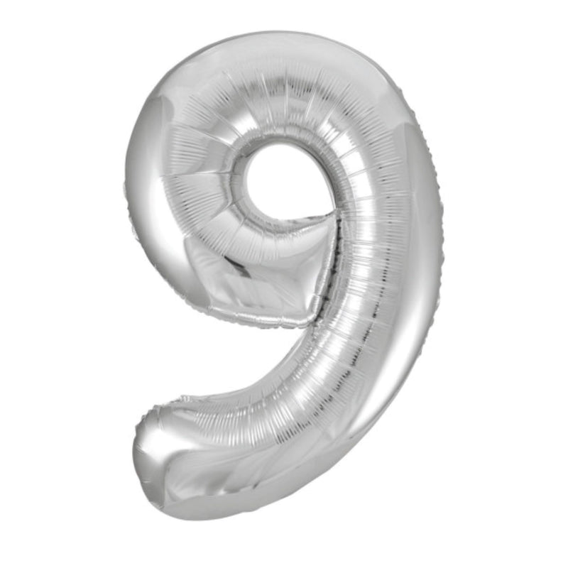 Giant Foil Number Balloon 34" Silver