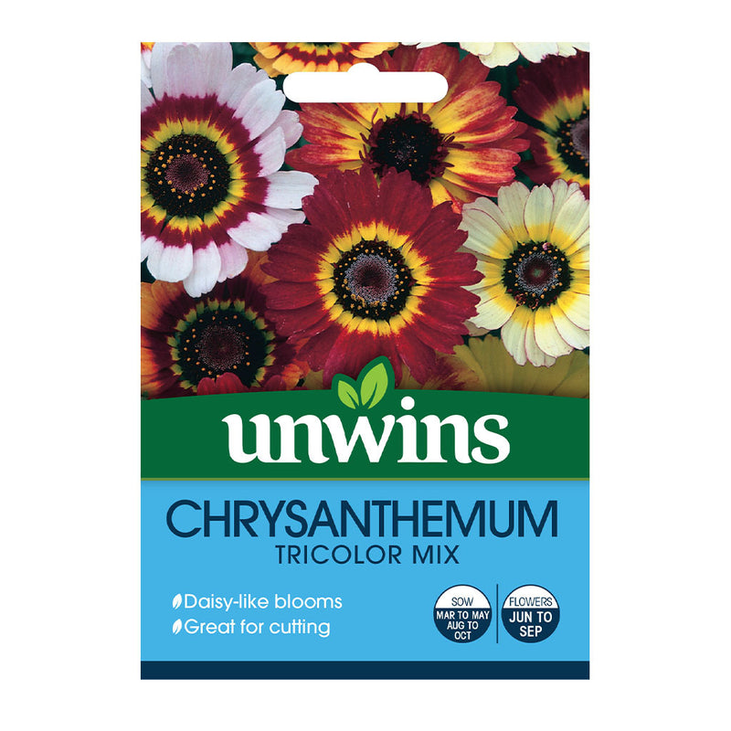 Unwins Chrysanthemum Tricolor Mix Seeds
