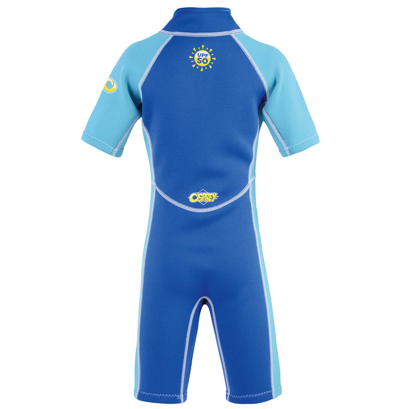 Childrens Blue Wetsuit with UV Protection Age 1, 2, 3 and 4