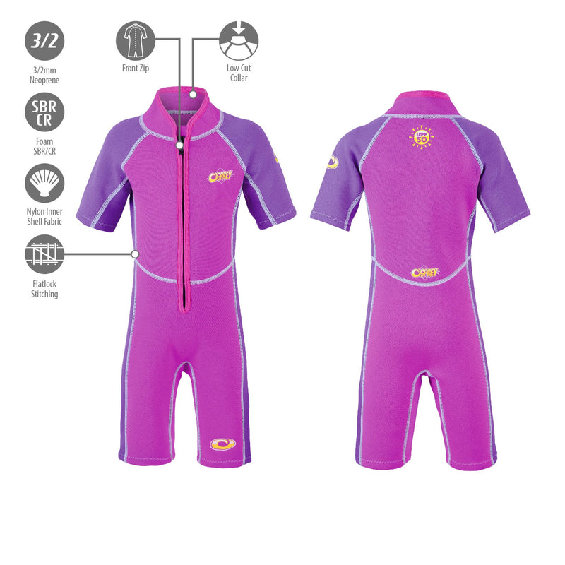 Osprey Girls Pink Wet Suit Infant Age 1-4