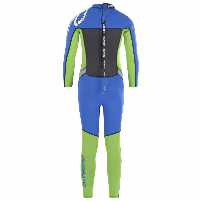 Osprey 3mm Full Length Boys Wetsuit Blue and Green