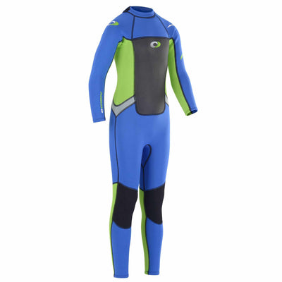 Osprey Kids Boys Full Length 3mm Wetsuit Blue and Green