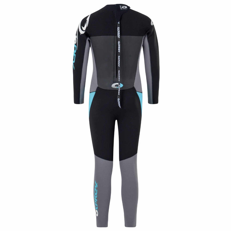 Osprey Kids Full Length Black, Grey and Turquoise Wetsuit 5mm