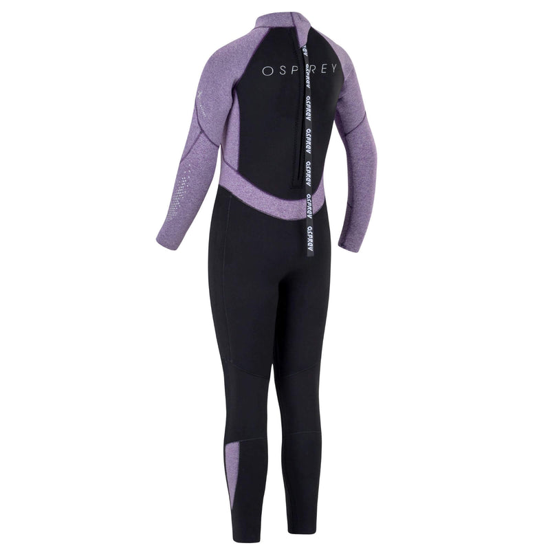 Osprey Kids Girls 5mm Long Wetsuit Purple and Black