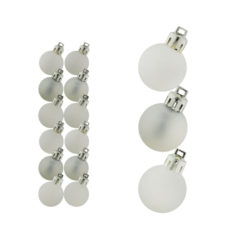 White 3cm Baubles